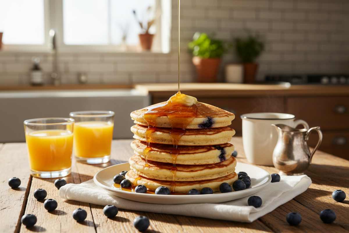 Blueberry Buttermilk Pancakes: A Quick and Fluffy Breakfast for Busy Mornings