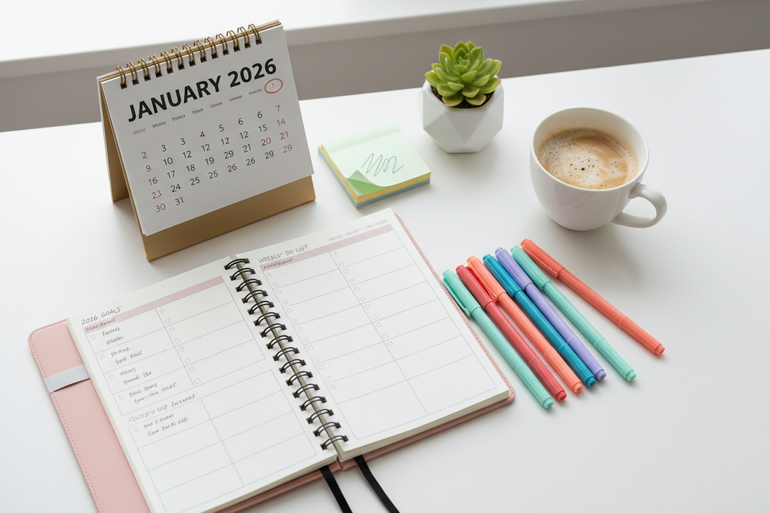 January Reset: Planning for Your 2026 Goals with Planners and Desk Calendars