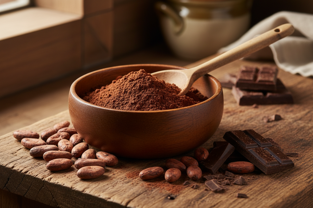 Natural Unsweetened Cacao Powder: Rich Chocolate with Simple Ingredients