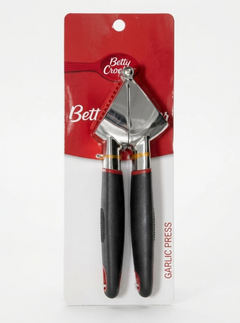 Betty Crocker Stainless Steel Garlic Press w/Nylon Grip 7"