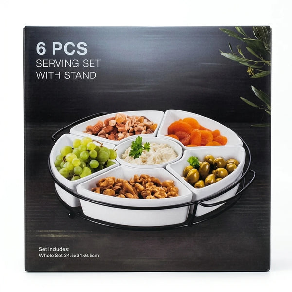 6-Piece Serving Set with Stand