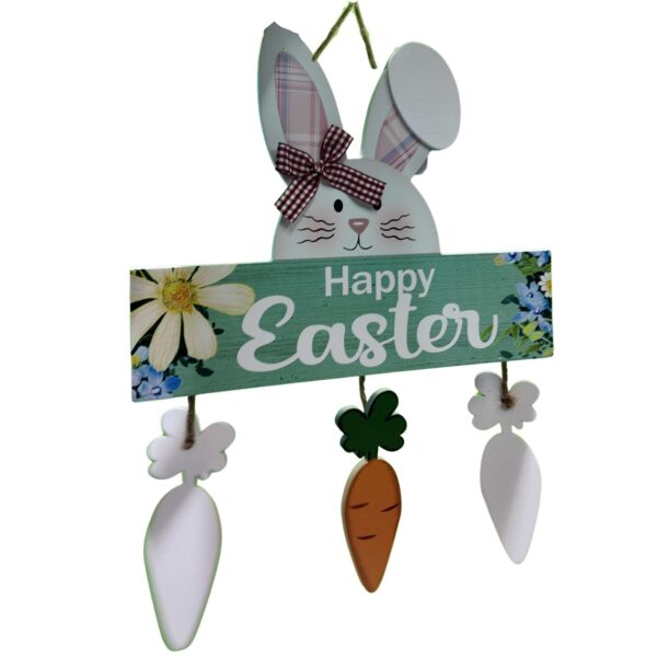 Wood Easter Bunny Wall Hanging