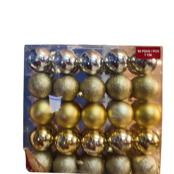 50 Piece Gold Christmas Ornaments