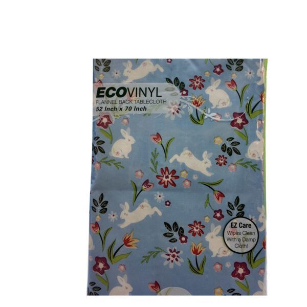 Eco Vinyl Flannel back Table Cloth (Blue)