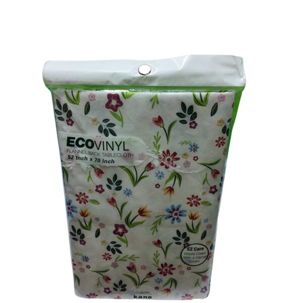 Eco Vinyl Flannel back Table Cloth (White)