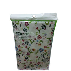 Eco Vinyl Flannel back Table Cloth (White)