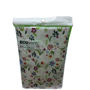 Eco Vinyl Flannel back Table Cloth (White)