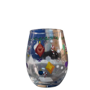Christmas Stemless Wine Glass 450ml