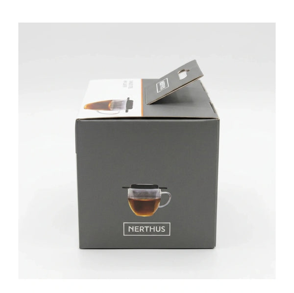 Enhanced Other side of Nerthus Tea Infuser box with tea cup illustration