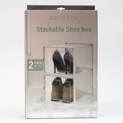 4Pk Shoe Box Kennedy Home Collection Stackable 35x25x18.7cm