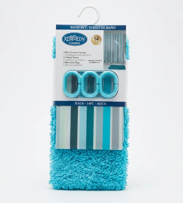 Bath Set Kennedy Carpets Cyan