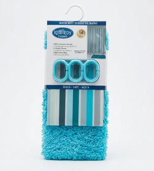 Bath Set Kennedy Carpets Cyan
