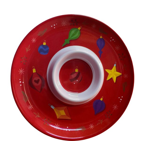 Christmas Chip and Dip Platter (Red)