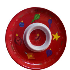 Christmas Chip and Dip Platter (Red)