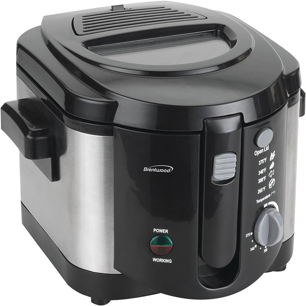 Brentwood Electric Silver and Black Deep Fryer
