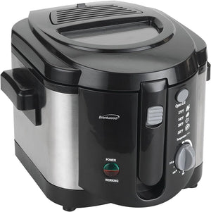 Brentwood Electric Silver and Black Deep Fryer