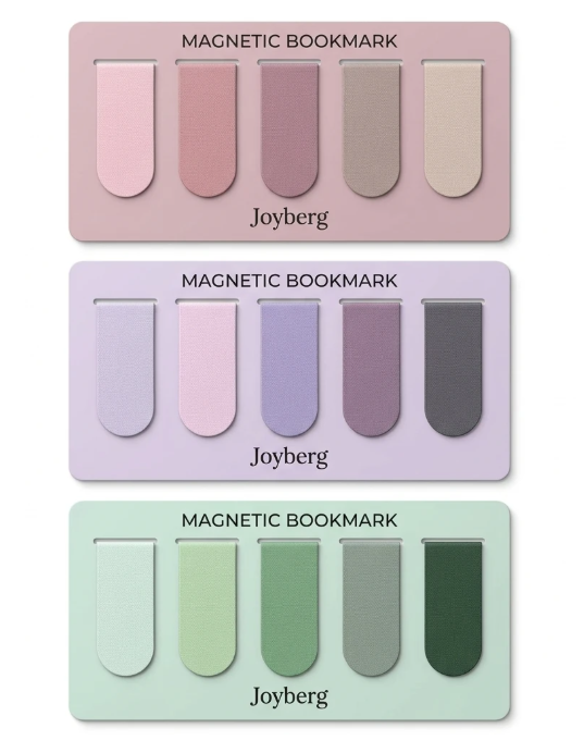 15 Pieces Bookmark, Magnetic Bookmarks for Women, Men, Book Lovers, Page Markers for Students Teachers Reading (Misty, Ocean, Emerald)