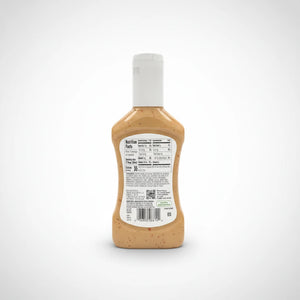 A Food Club Light Italian Dressing bottle is centered on a clean white background with soft studio lighting and a subtle shadow.