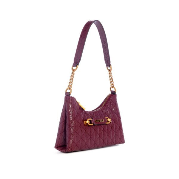 Guess Aveta Mini Top Shoulder Bag - Burgundy