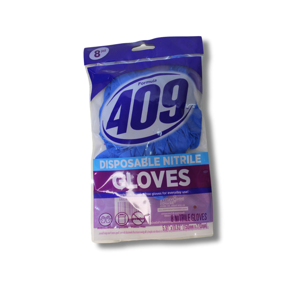 8-Pack Blue Disposable Nitrile Gloves