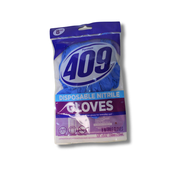 8-Pack Blue Disposable Nitrile Gloves
