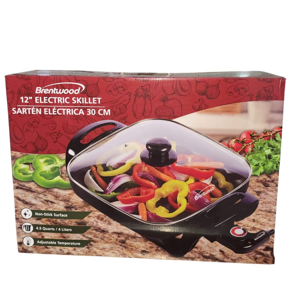 Brentwood Electric Skillet w/Non-Stick Surface 12"