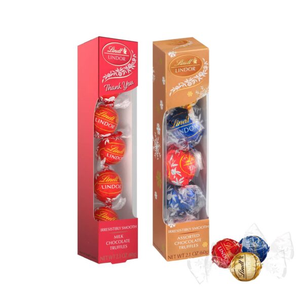 Lindt LINDOR Holiday Assorted Chocolate Truffles 2.1oz