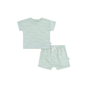 Gerber 2-Piece Baby and Toddler Boys Waves T-Shirt and Shorts Set 12M