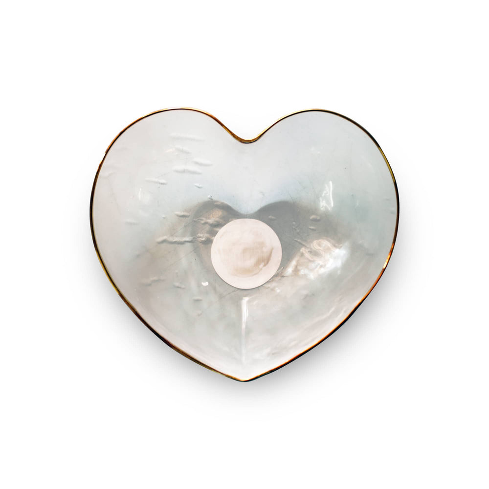 Glass Heart Bowl Kennedy Home Collection