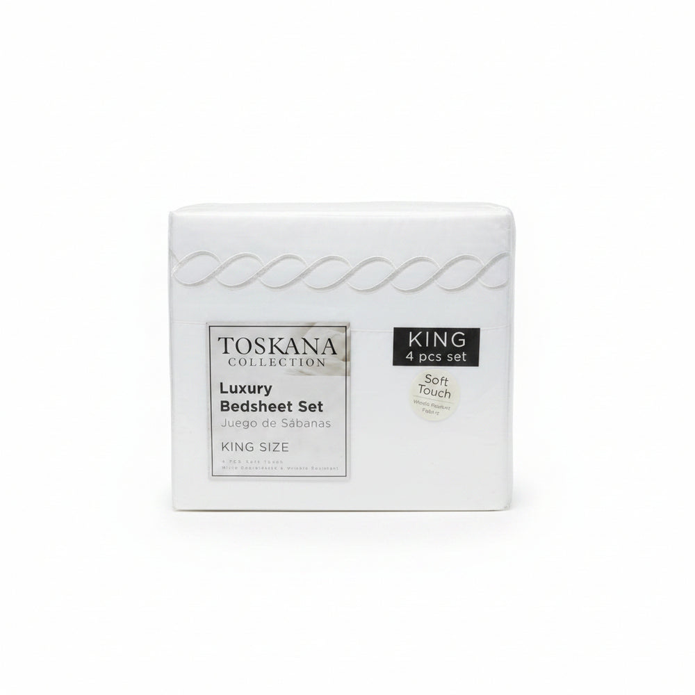 Toskana Collection King Size Sheet set 4pcs