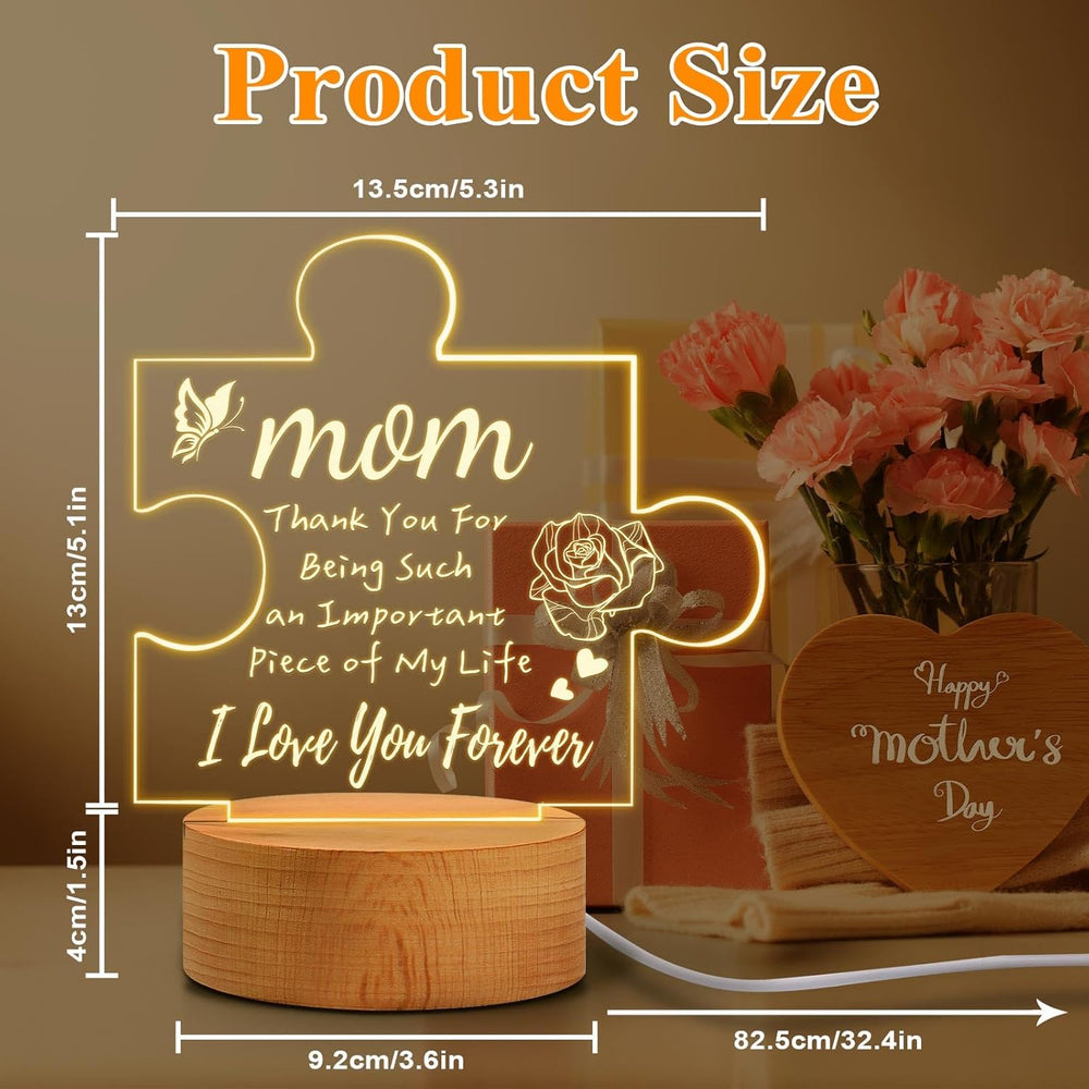 Mothers Day Night Light  (Puzzle Piece Design)