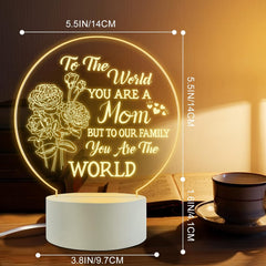 Mothers Day Night Light  (Circle Design)