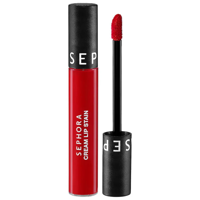 SEPHORA COLLECTION Cream Lip Stain 10HR Liquid Lipstick SIZE 0.16 oz. / 5 m Colour 129 Risky Red