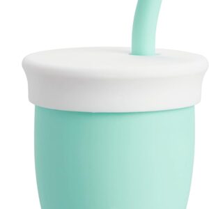 Munchkin® C’est Silicone! Open Training Cup with Straw for Babies and Toddlers 6 Months+, 4 Ounce, Mint