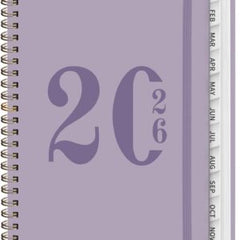 2026 Planner, Weekly and Monthly Calendar Agenda Book, Jan 2026 - Dec 2026, Hardcover Planning Academic Planner for Office School Supplies and Desk Accessories - A5 (6.3'' x 8.5'') Purple