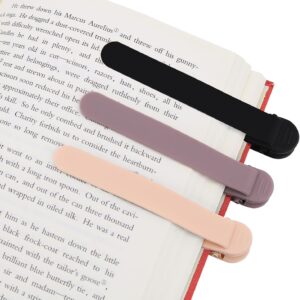 SMUK 3pcs Automatic Bookmark, Silicone Book Marks for Reading Women, Men, Kids, Book Lovers, Cute Unique Book Markers for Reading, Reading Accessories Gifts for Book Lovers