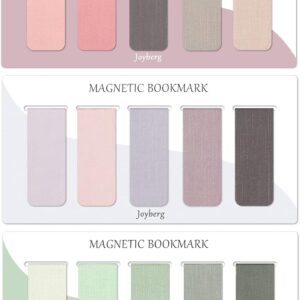 15 Pieces Bookmark, Magnetic Bookmarks for Women, Men, Book Lovers, Page Markers for Students Teachers Reading (Misty, Ocean, Emerald)