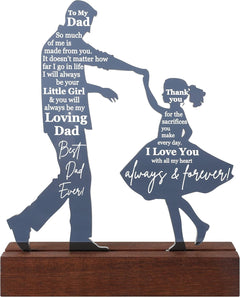 Father’s Day “Dad” Acrylic Night Light - Heart + Hat - 6.4” x 5.9”