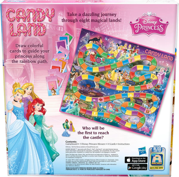 Hasbro Gaming Candy Land Disney Princess Edition Board Game, Preschool Games for 2 to 3 Players, Family Games for Kids Ages 3 and Up (Amazon Exclusive)