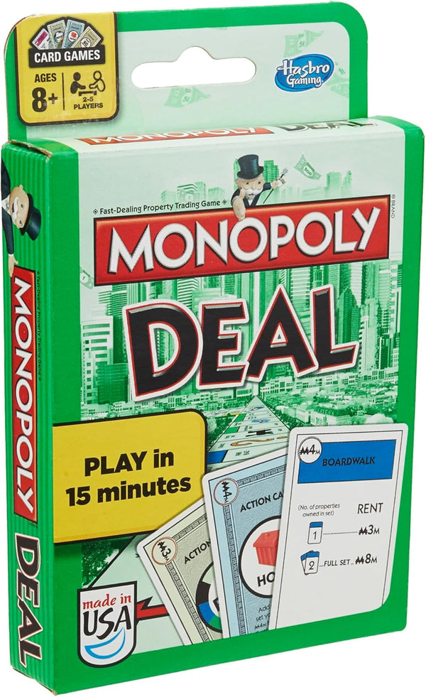 Monopoly Deal Quick - Playing Card Game for Families and Kids.