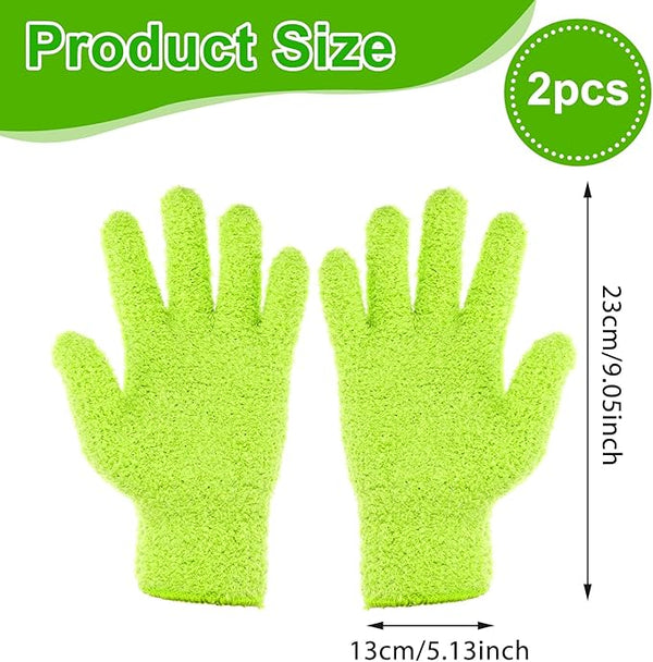 Microfiber Gloves for Plants, Microfiber Gloves For Plant Dusting, Leaf Cleaning Glove, Plant Leaf Cleaner and Shine for Houseplants, Reusable Indoor Plants Care Accessories, Washable Dusting Mitts