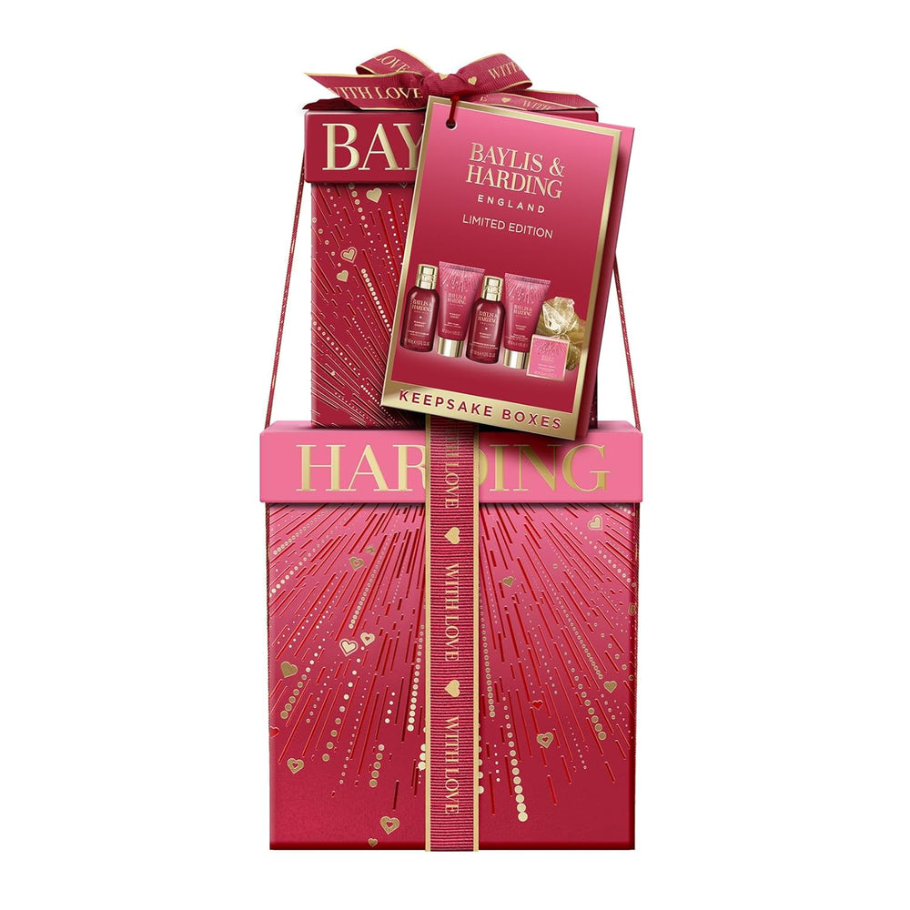 Baylis & Harding Midnight Cherry Luxury Pamper Present Gift Set - Vegan Friendly