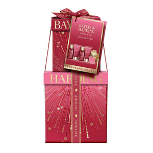 Baylis & Harding Midnight Cherry Luxury Pamper Present Gift Set - Vegan Friendly