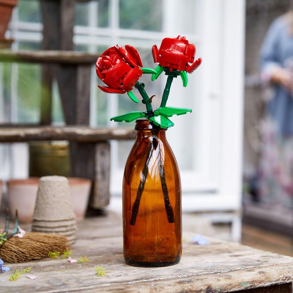 LEGO Roses - Building Toy for Kids, Girls & Boys, Ages 8+ - Artificial, Fake Roses for Home Decor & Display - Gift Idea for Plant & Flower Lovers