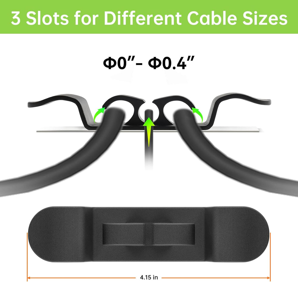 6PCS Cord Organizer for Appliances, Upgraded Kitchen Appliance Cord Wrap, Cord Holder Stick on Pressure Cooker, Coffee Maker, Air Fryer and Blender(3 Black + 3 White)