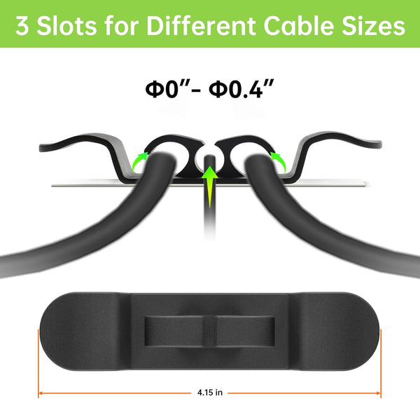 6PCS Cord Organizer for Appliances, Upgraded Kitchen Appliance Cord Wrap, Cord Holder Stick on Pressure Cooker, Coffee Maker, Air Fryer and Blender(3 Black + 3 White)