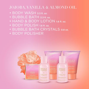 Baylis & Harding Gift Set for Women - Bath & Skincare Present - Jojoba, Vanilla & Almond Oil