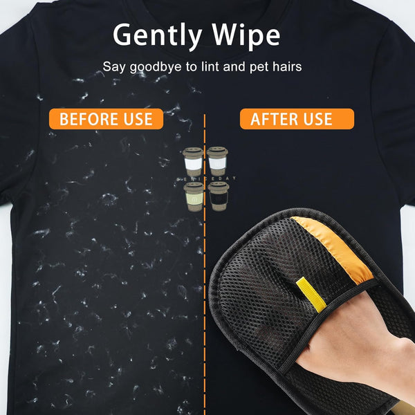 Boqibyon 2 Pack Pet Hair Removal Glove, 2025 Washable Reusable Electrostatic Gloves Pet Hair for Cat and Dog, with Electrostatic Tech, for Carpet, Couch, Furniture