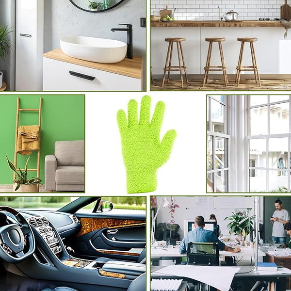 Microfiber Gloves for Plants, Microfiber Gloves For Plant Dusting, Leaf Cleaning Glove, Plant Leaf Cleaner and Shine for Houseplants, Reusable Indoor Plants Care Accessories, Washable Dusting Mitts
