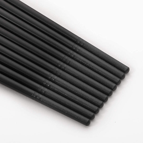Hiware 10 Pairs Fiberglass Chopsticks - Reusable Chopsticks Dishwasher Safe, 9 1/2 Inches - Gold